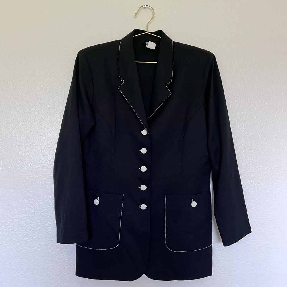 FIRST OPTION Vintage Blazer with White Stitching SZ 10
